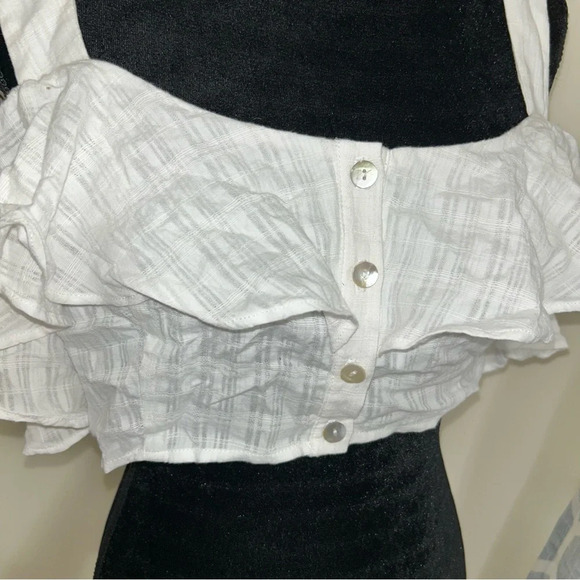 NWOT Show Me Your Mumu Size XL Roslyn Ruffled Square Neck Ruffled Crop top - Picture 3 of 7